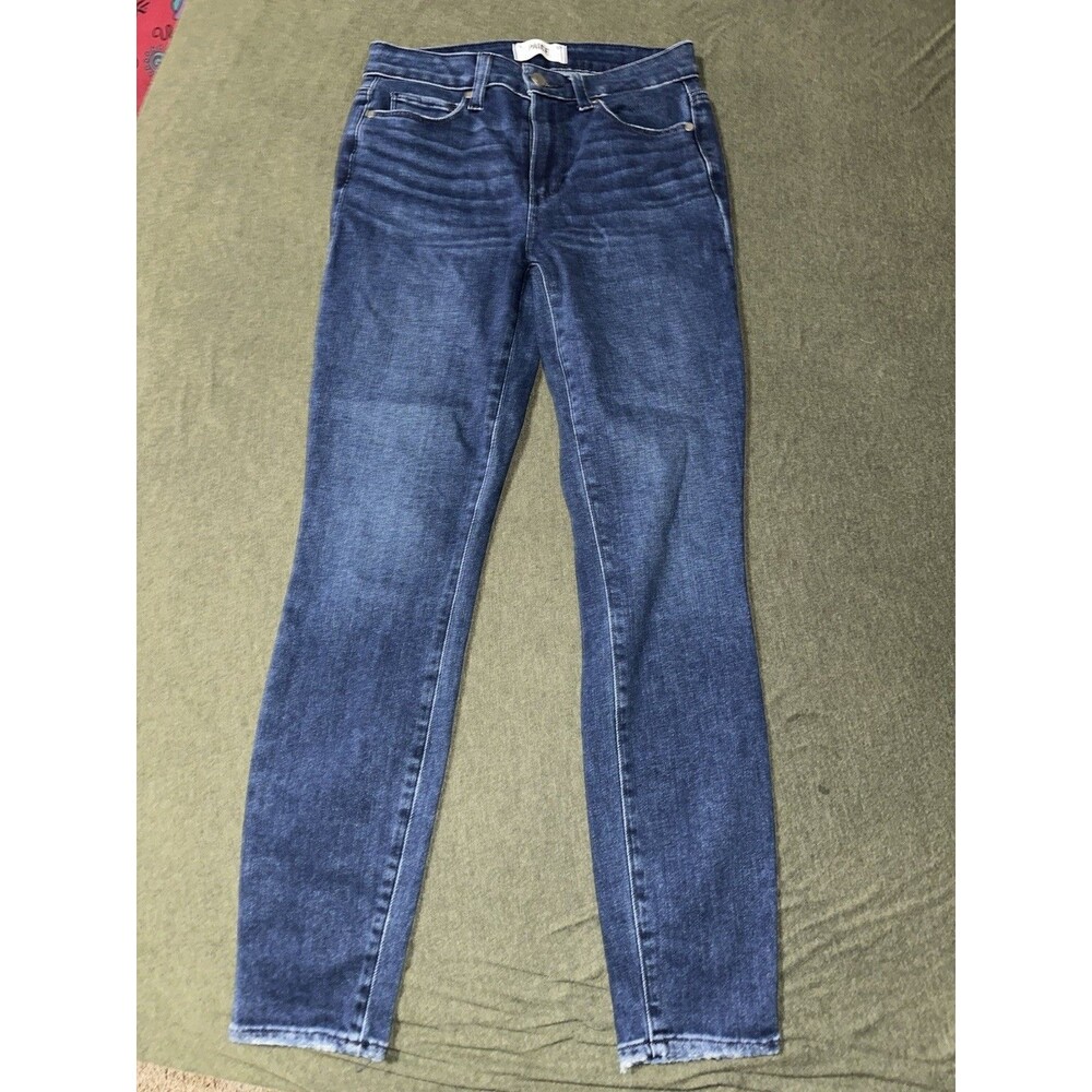 PAIGE Jeans Womens 26 Dark Blue Denim Skinny Stretch Size 24inx27L